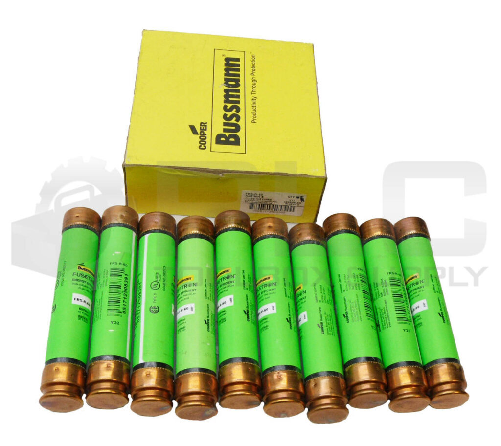 NEW BOX OF 10 BUSSMANN FRS-R-60 ENERGY EFFICIENT FUSE 60A 600VAC 250VDC *READ*