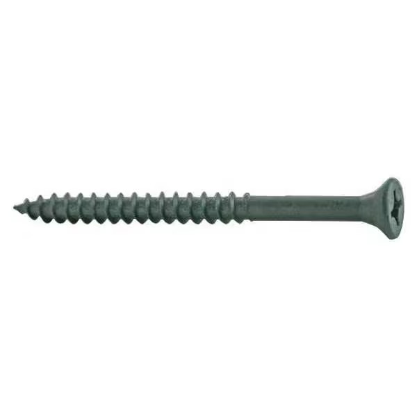 Wood Screw, #9, 2 1/2 in, Durafast Steel Flat Head Combination Phillips/Square