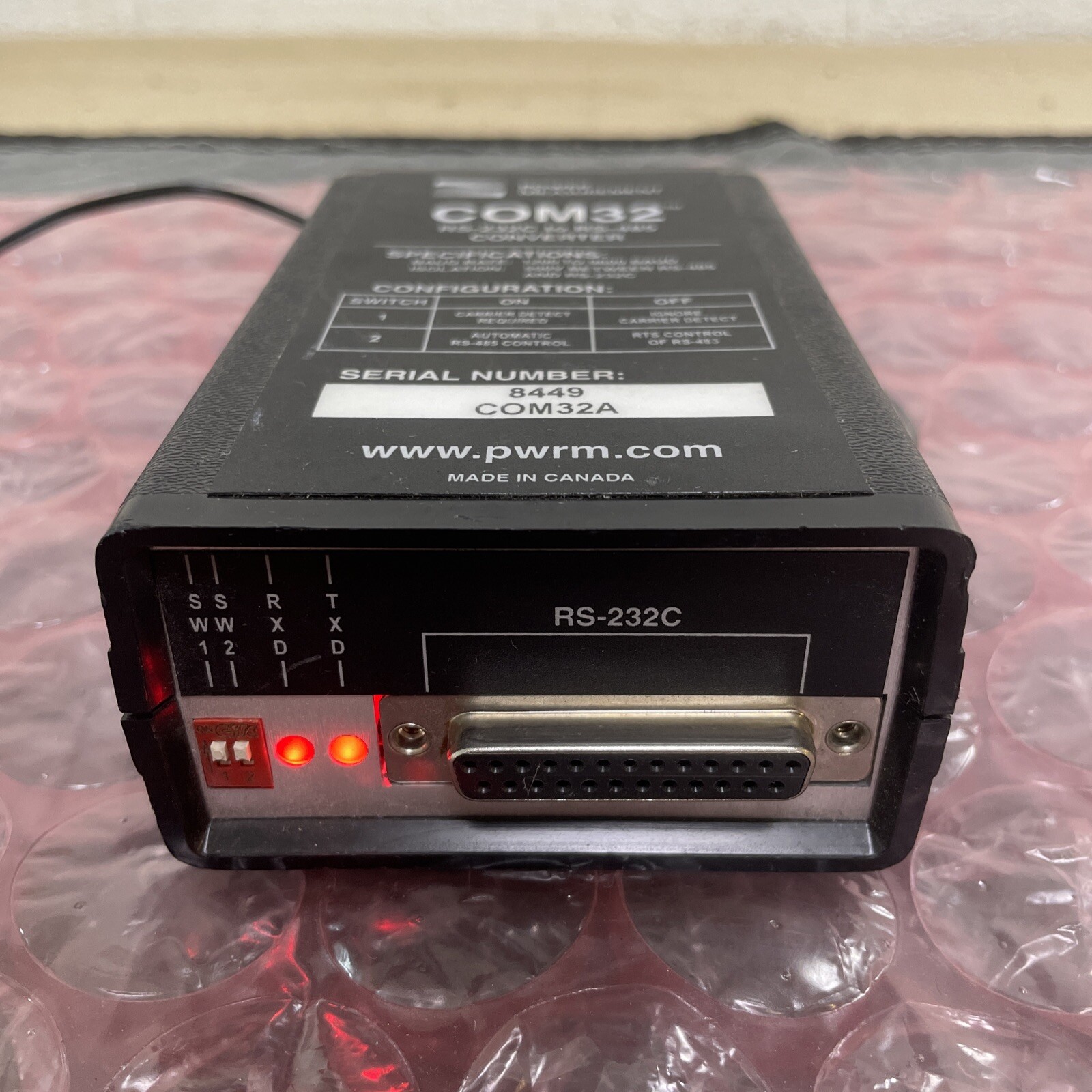POWER MEASUREMENT COM32 RS-232c to RS-485 Converter