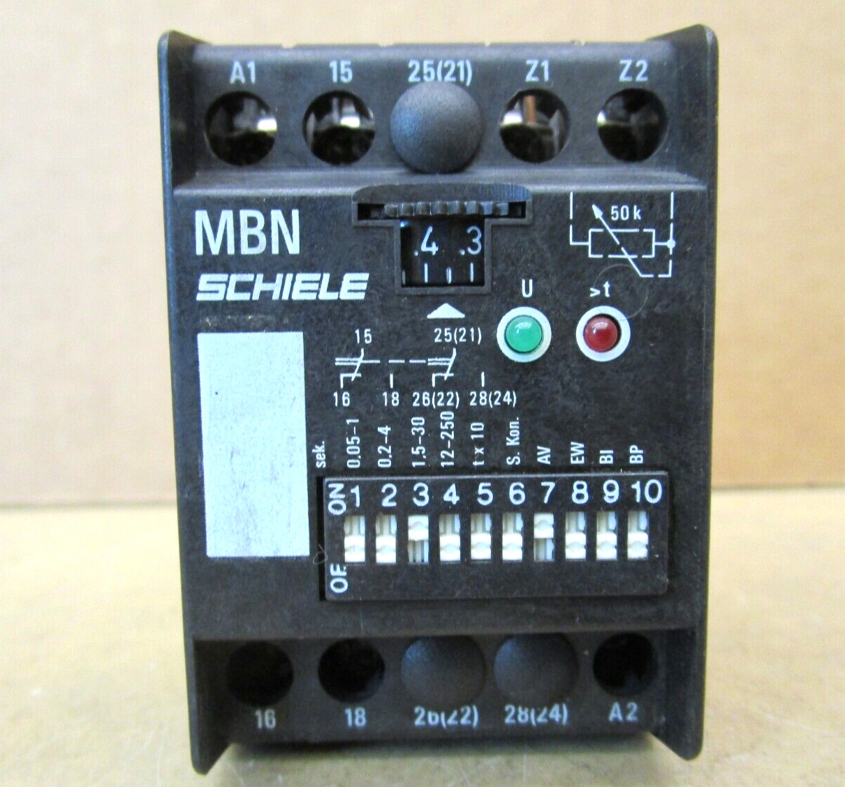 Schiele MBN Timer Relay 2.409.100.00 A1/A2 24V AC/DC 47231LR