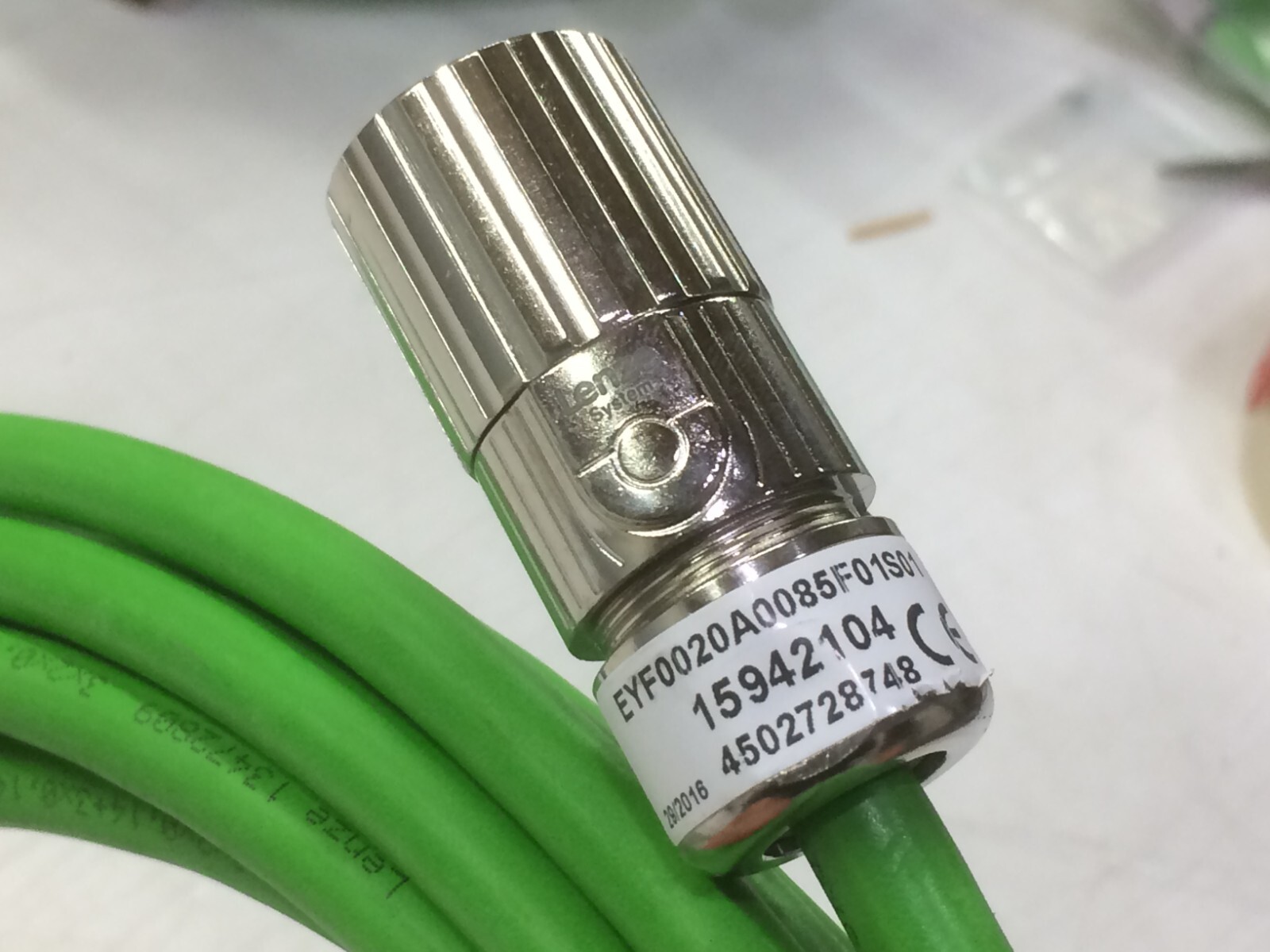 LENZE GREEN L FORCE SERVO EYF CABLE ASSEMBLY 12 PIN 12-PIN 27′ LONG 8.3M
