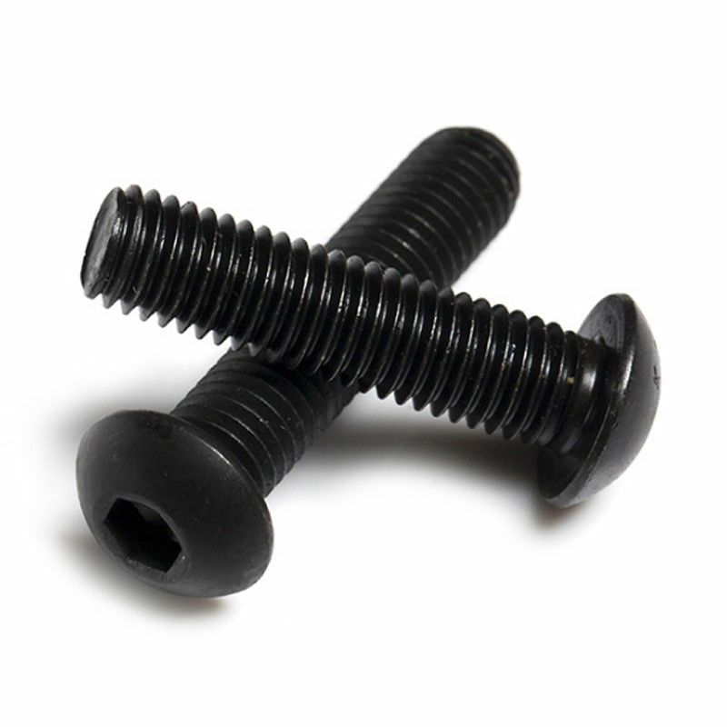 M2 M2.5 M3 M4 M5 M6 M8 Hex Socket Button Head Screw Bolt 10.9 Black Alloy Steel