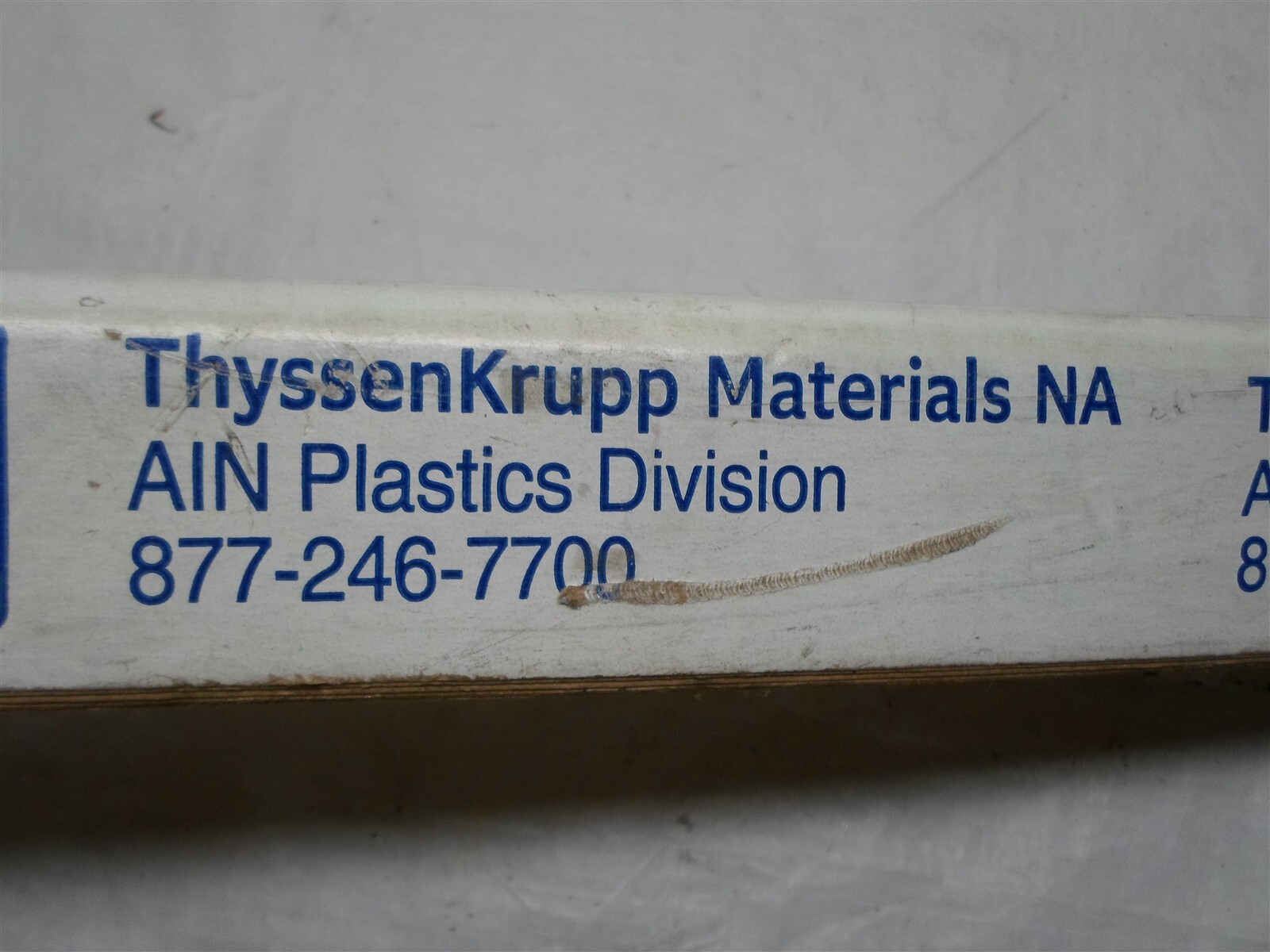 Qty = 13 Plastic Rods: ThyssenKrupp Materials NA AIN Plastics, 1/2″ x 48 1/8″