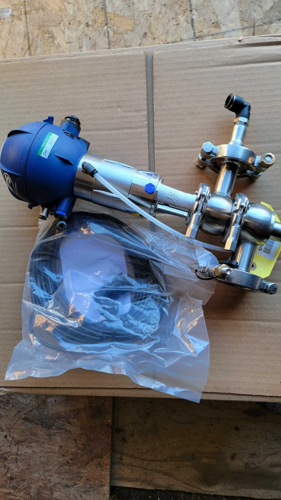New HPS Type BBZP AISI316L-PTFE Bardiani Valvole Spa Receive Return Assembly
