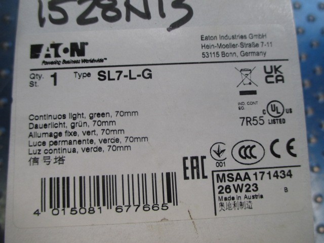 NEW EATON GREEN MODULE WITH BULB SL7-L-G