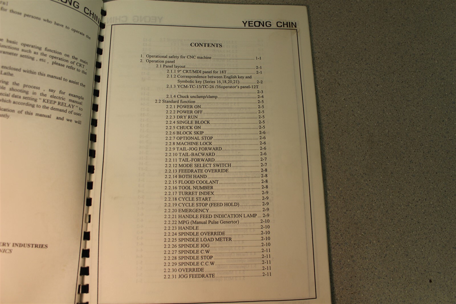 Supermax YCM-TC Operating Manual with Symbolic Panel Fanuc 18T *FREE SHIPPING*