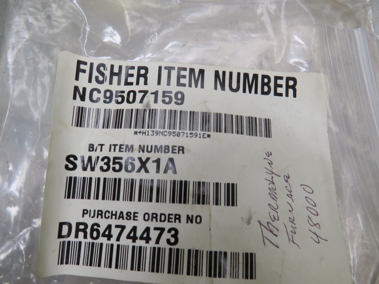 Fisher NC9507159 Switch Thermo Scientific SW356X1A