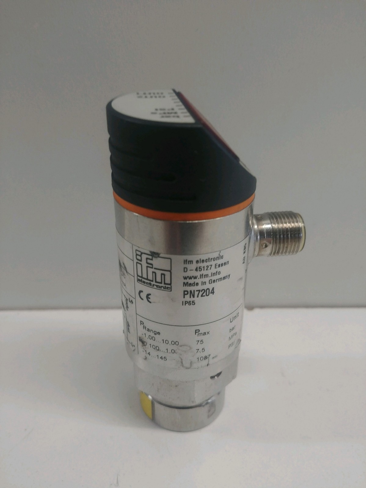 GUARANTEED! IFM 1/4″ 36VDC 1088 PSI ELECTRONIC PRESSURE MONITOR PN7204 IP65