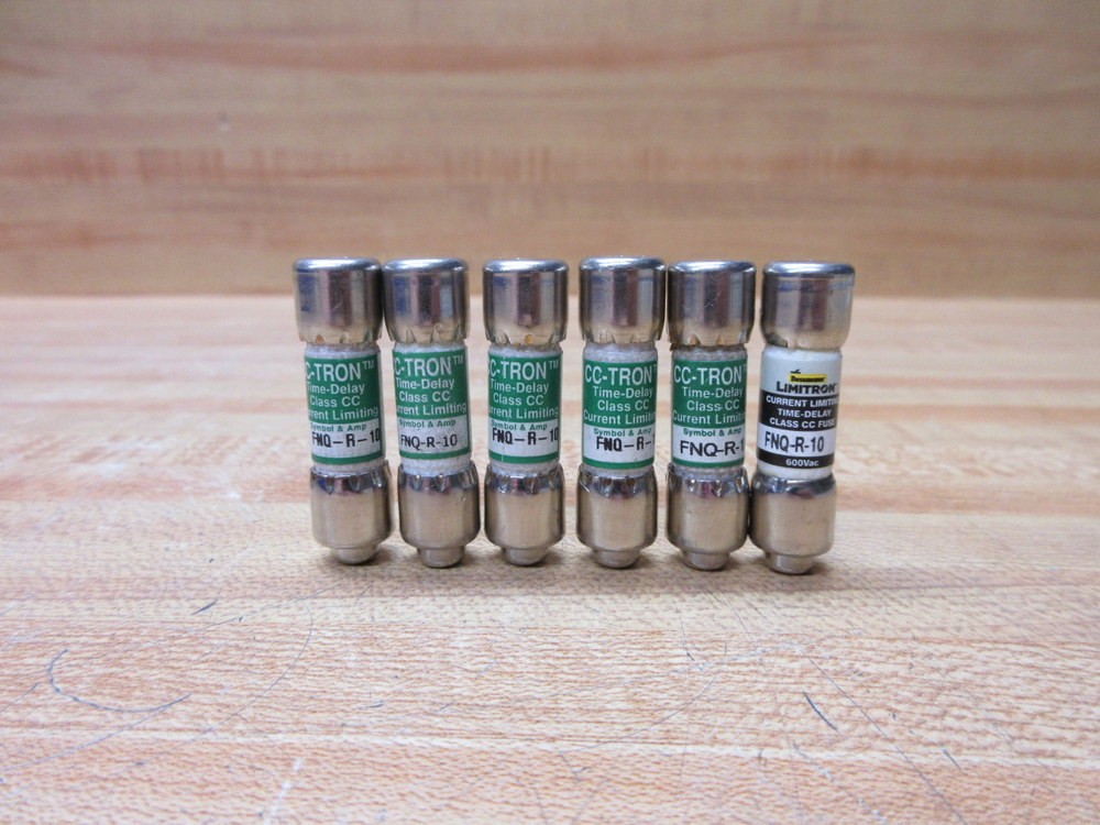 Buss FNQ-R-10 Bussmann Fuse Cross Ref 6F122 (Pack of 6)