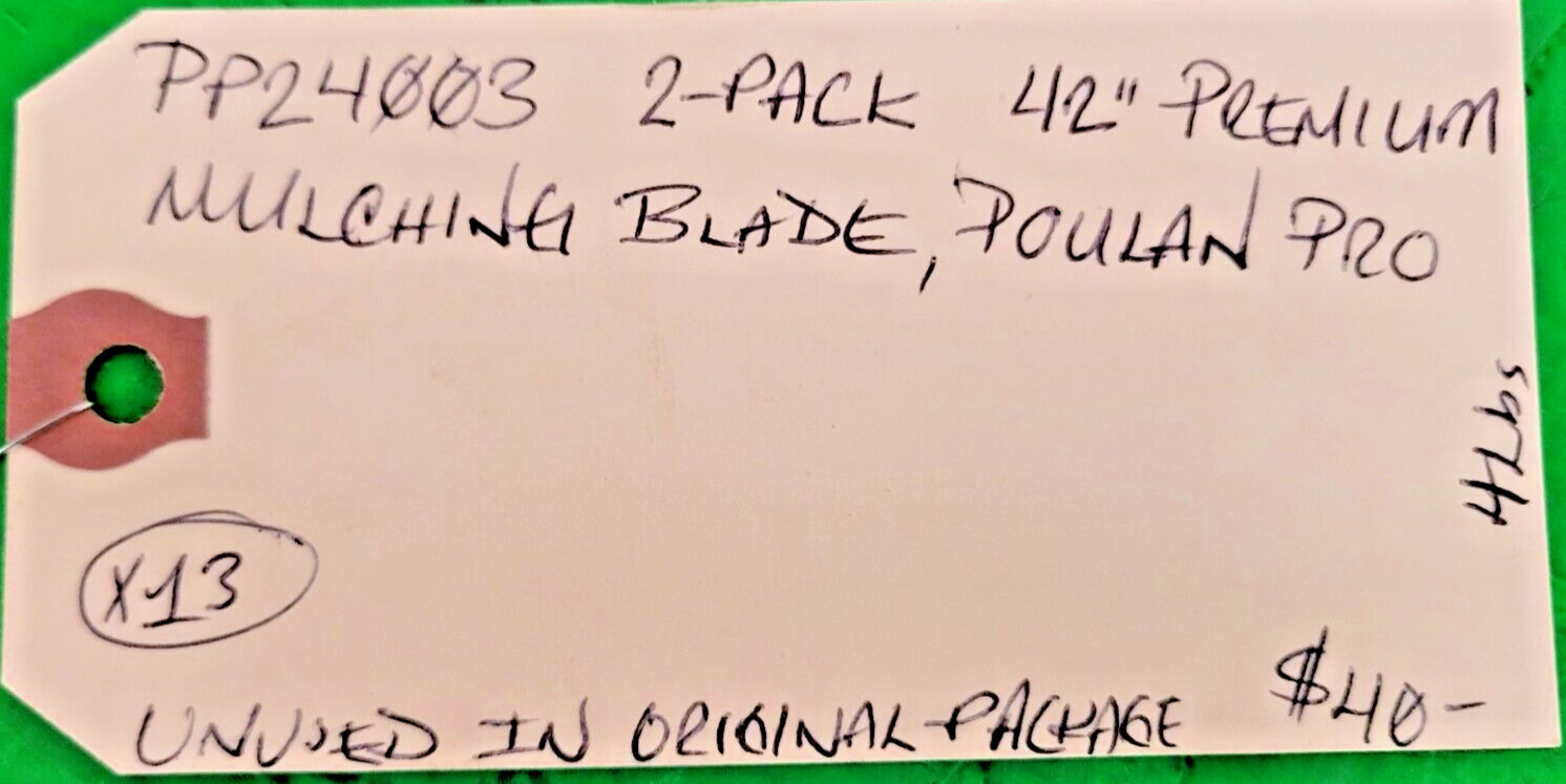 🟠POULAN PRO 42″ PREMIUM MULCHING BLADE 2-PK PESSCO OFFERING 1 G122624-22-33 🗽