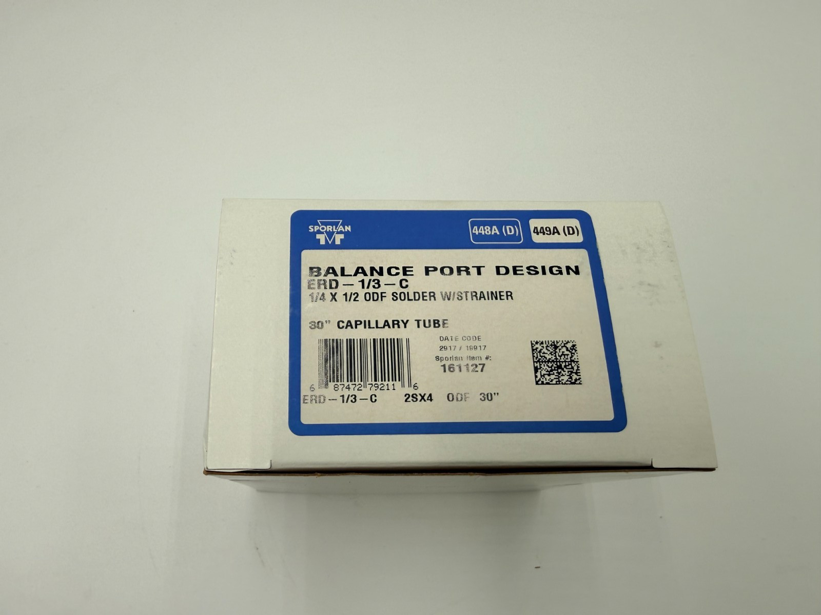 SPORLAN BALANCE PORT DESIGN ERD-1/3-C 1/4 X 1/2 ODF-448A-449A NEW OEM