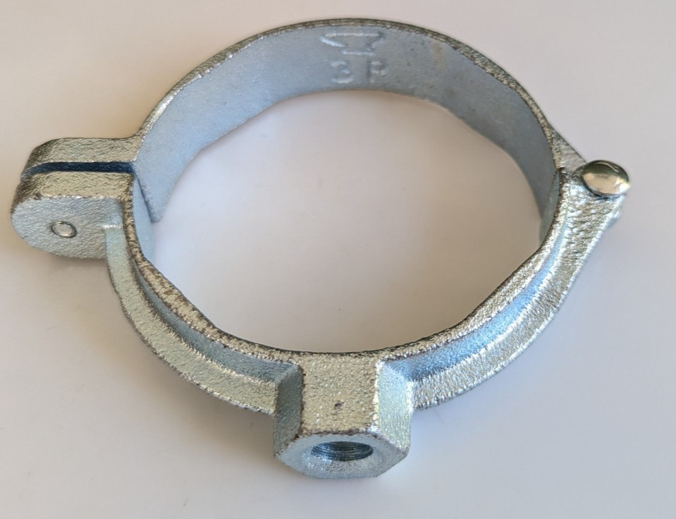 Anvil 0560500266 Split Pipe Clamp Hanger 3″ Galvanized Iron Pipe Support