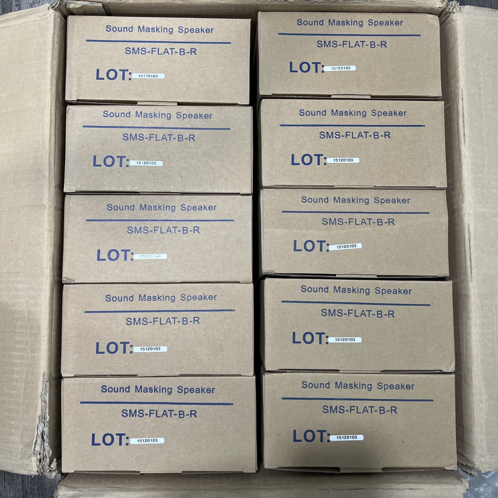 Soft Db Public Address System SMS-FLAT-B-R Pack of 10