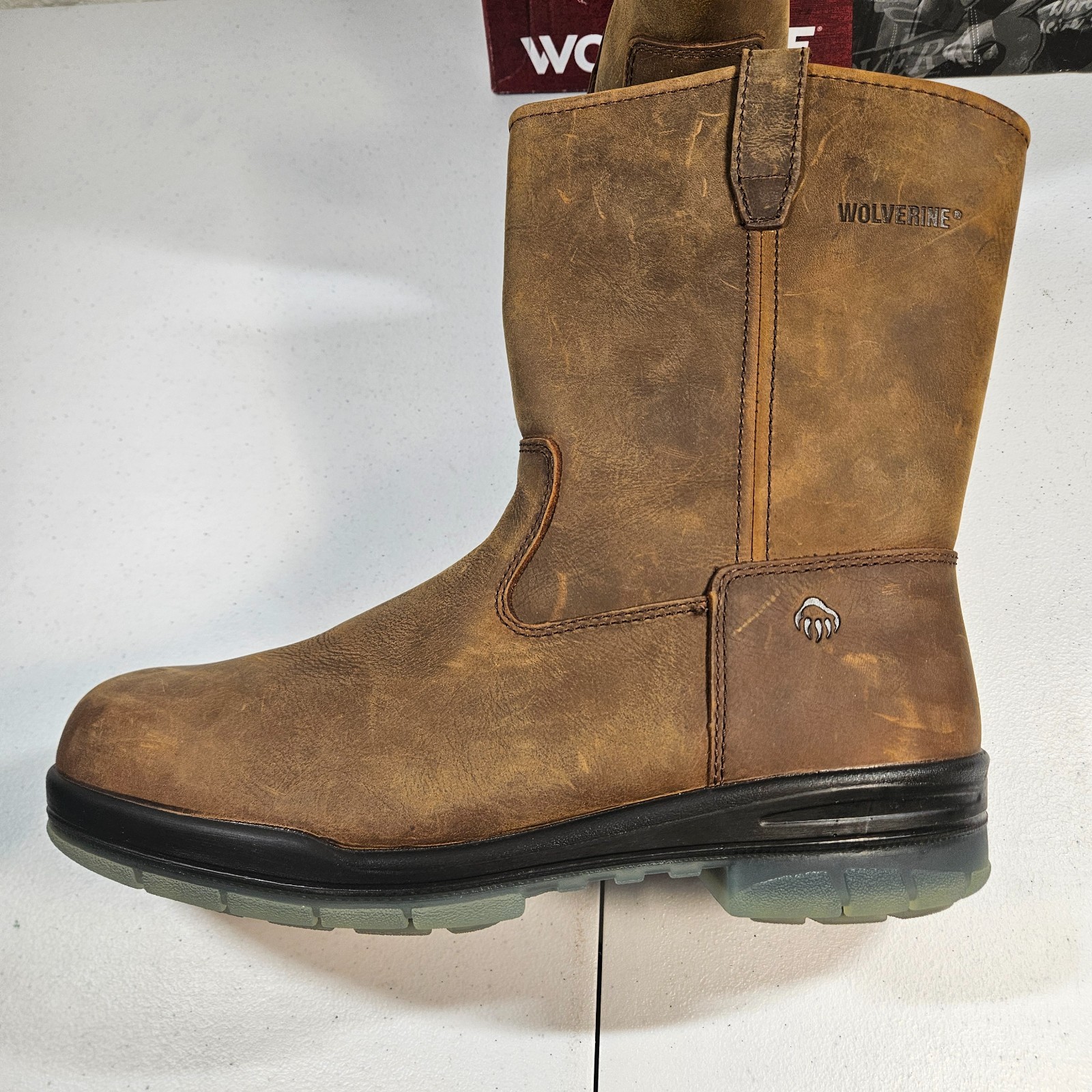 Wolverine Men’s Steel Toe W03258 DuraShocks Wellington Stone 12 M New