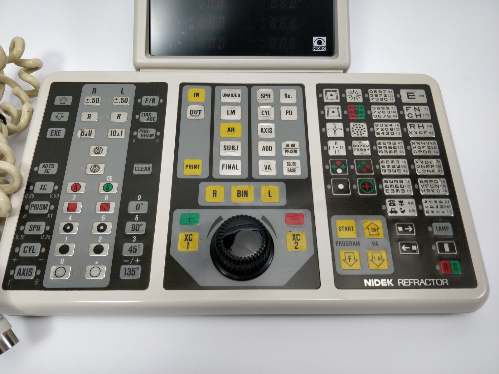 Nidek RT-1200 Refractor Control Panel – Ophthalmic Equipment