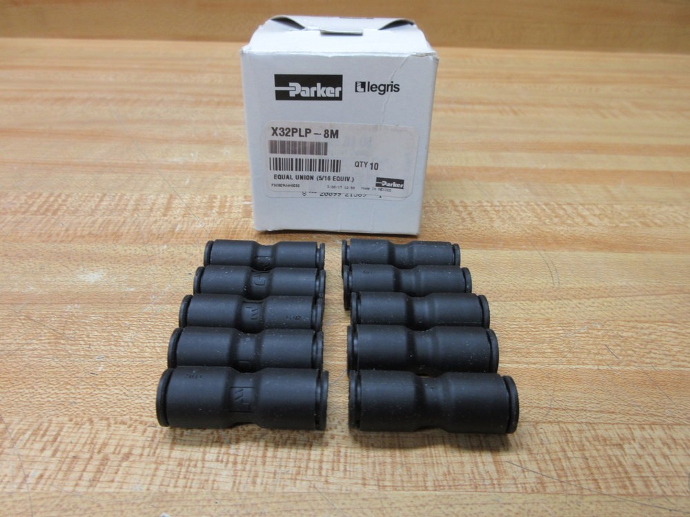 Parker X32PLP-8M Push To Connect Fitting 32PLP-8M (Pack of 10)