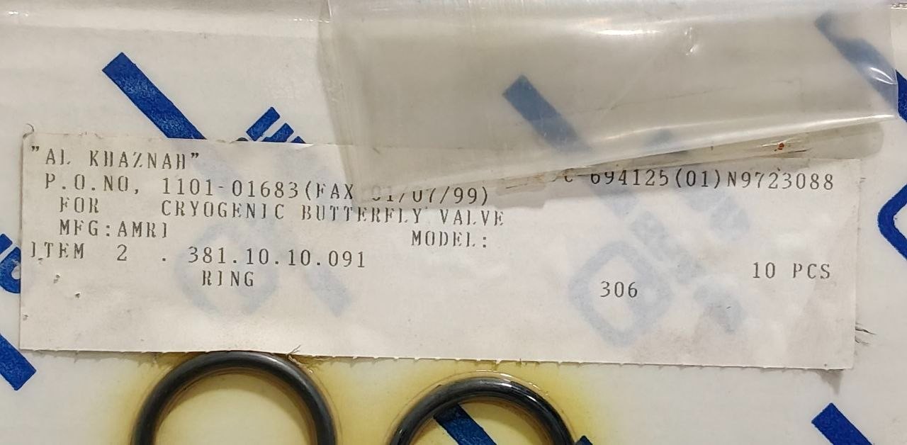 KSB Amri 303 Plug 307 Ring L-H71-405-A For Cryogenic Butterfly Valve 381.10.10.0