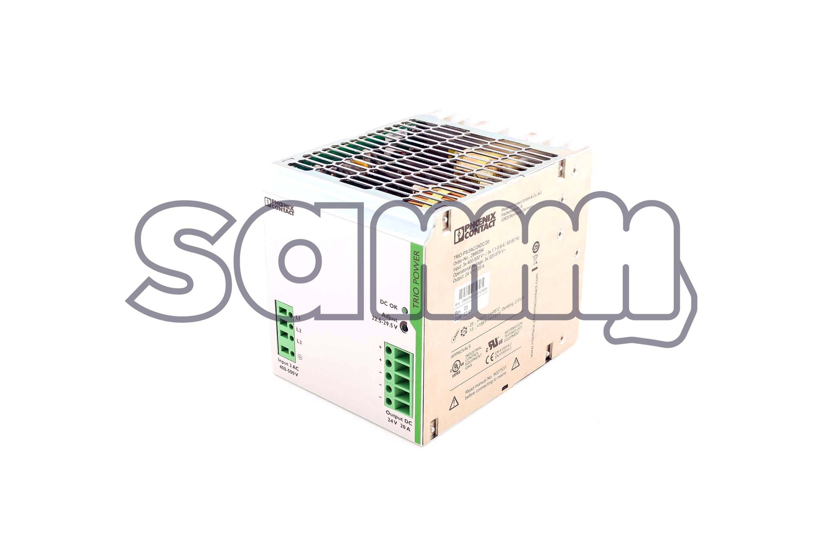 PHOENIX CONTACT 2866394 ; TRIO-PS/3AC/24DC/20 POWER SUPPLY UNIT New