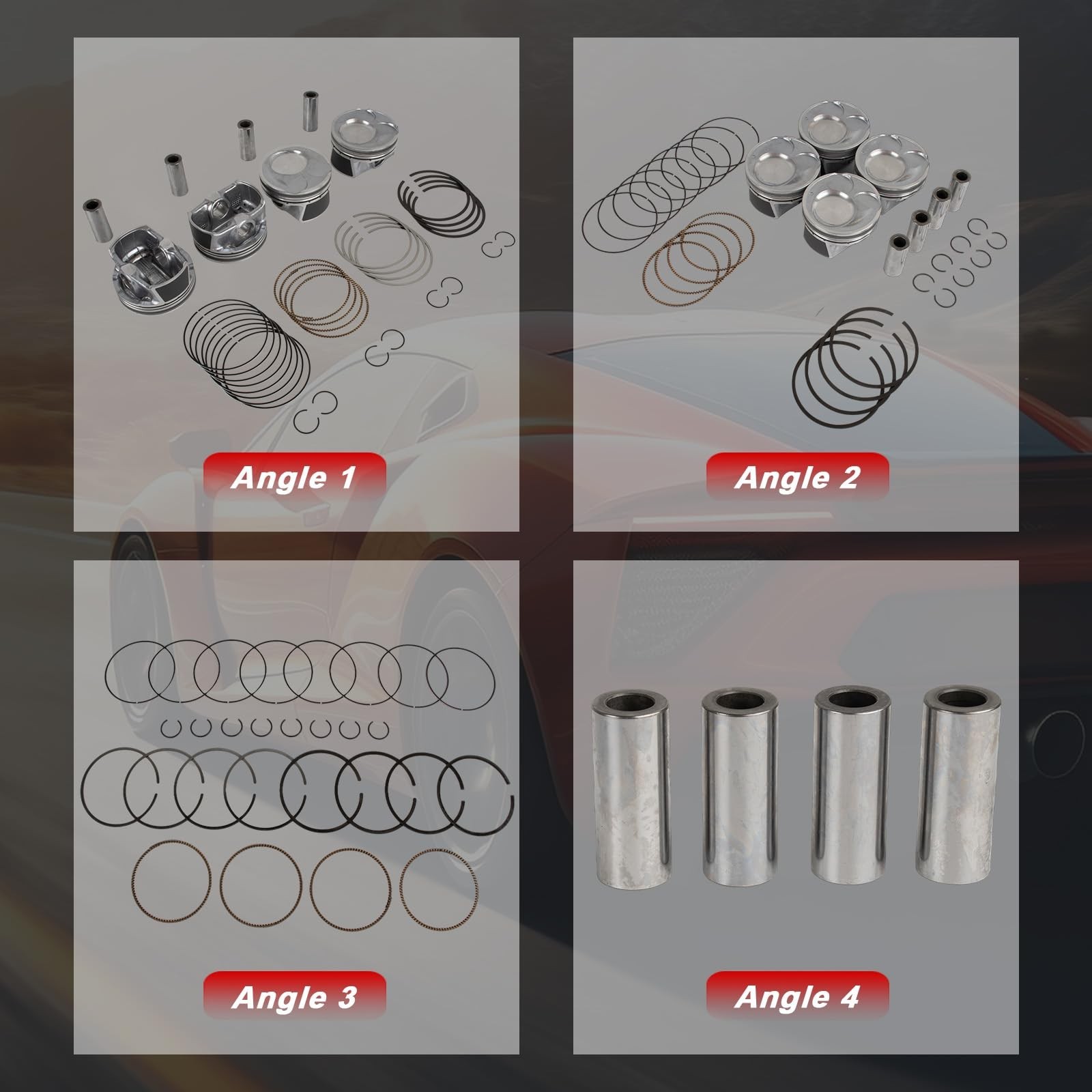 23041 2E210 Engine Piston & Rings Set Compatible with Kia Soul Forte Forte5 F…