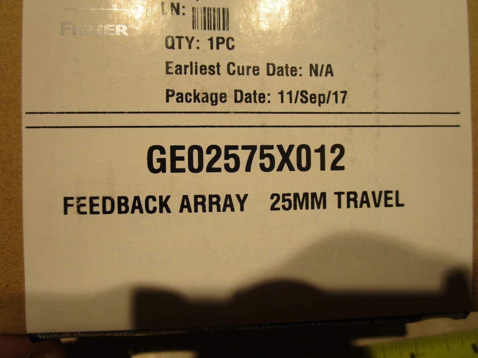 EMERSON GE02575X012 FEEDBACK ARRAY 25MM TRAVEL, C0159