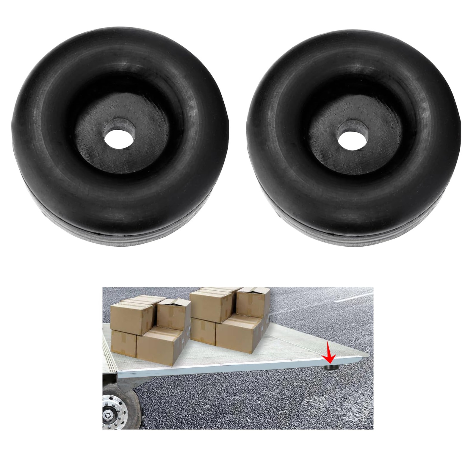 2PCS Trailer Ramp Door Bumper, Bumper Stops, Rubber Bumpers for Trailer, 2.5″…