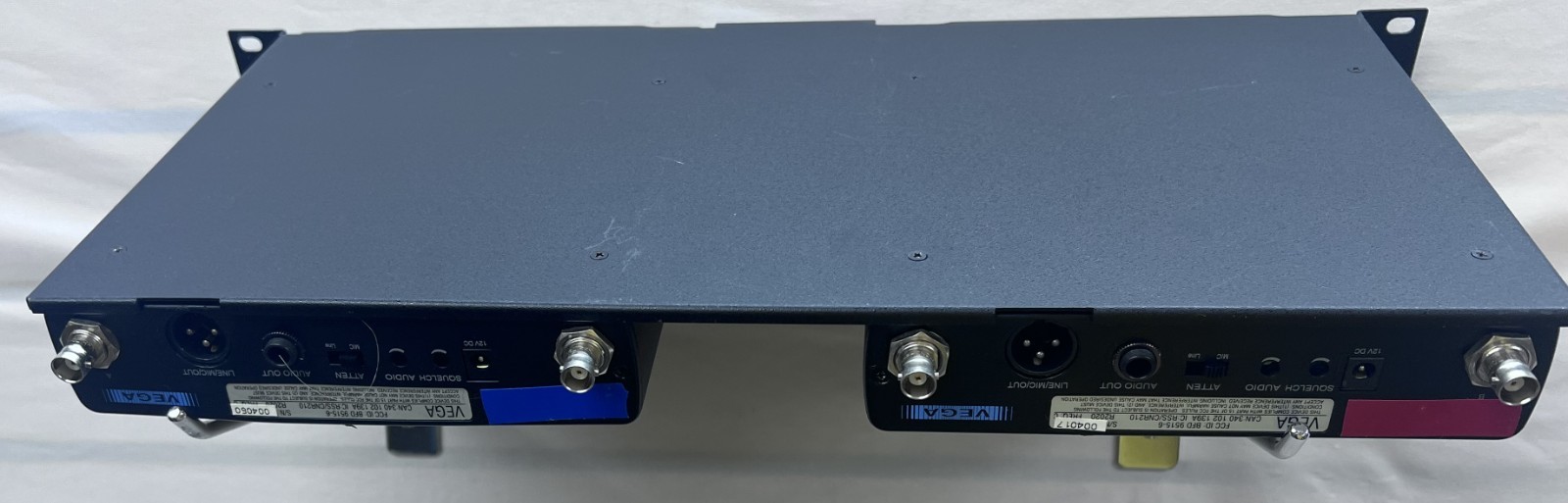 VEGA R-2020 UHF RECEIVER Set Of 2 With Rack Bracket, No Power Cords