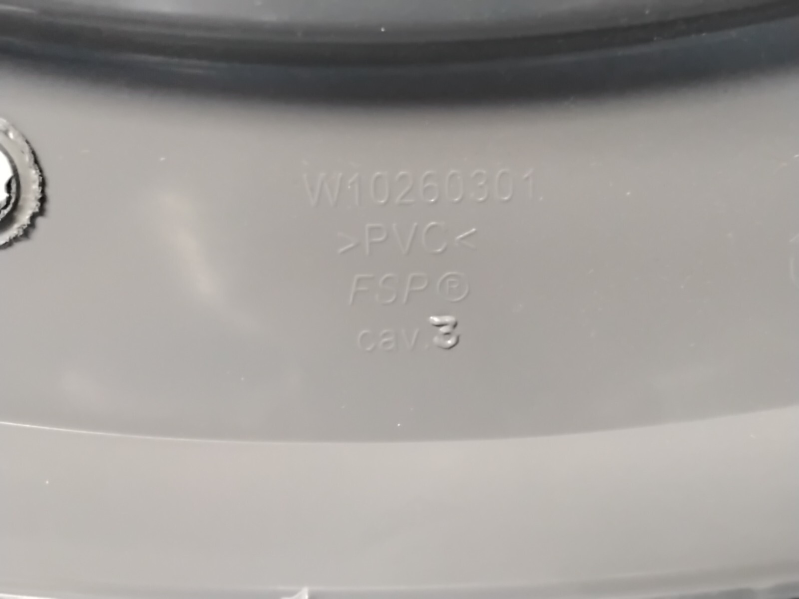 Whirlpool Front Load Washer Outer Door Frame, Silver W10260301
