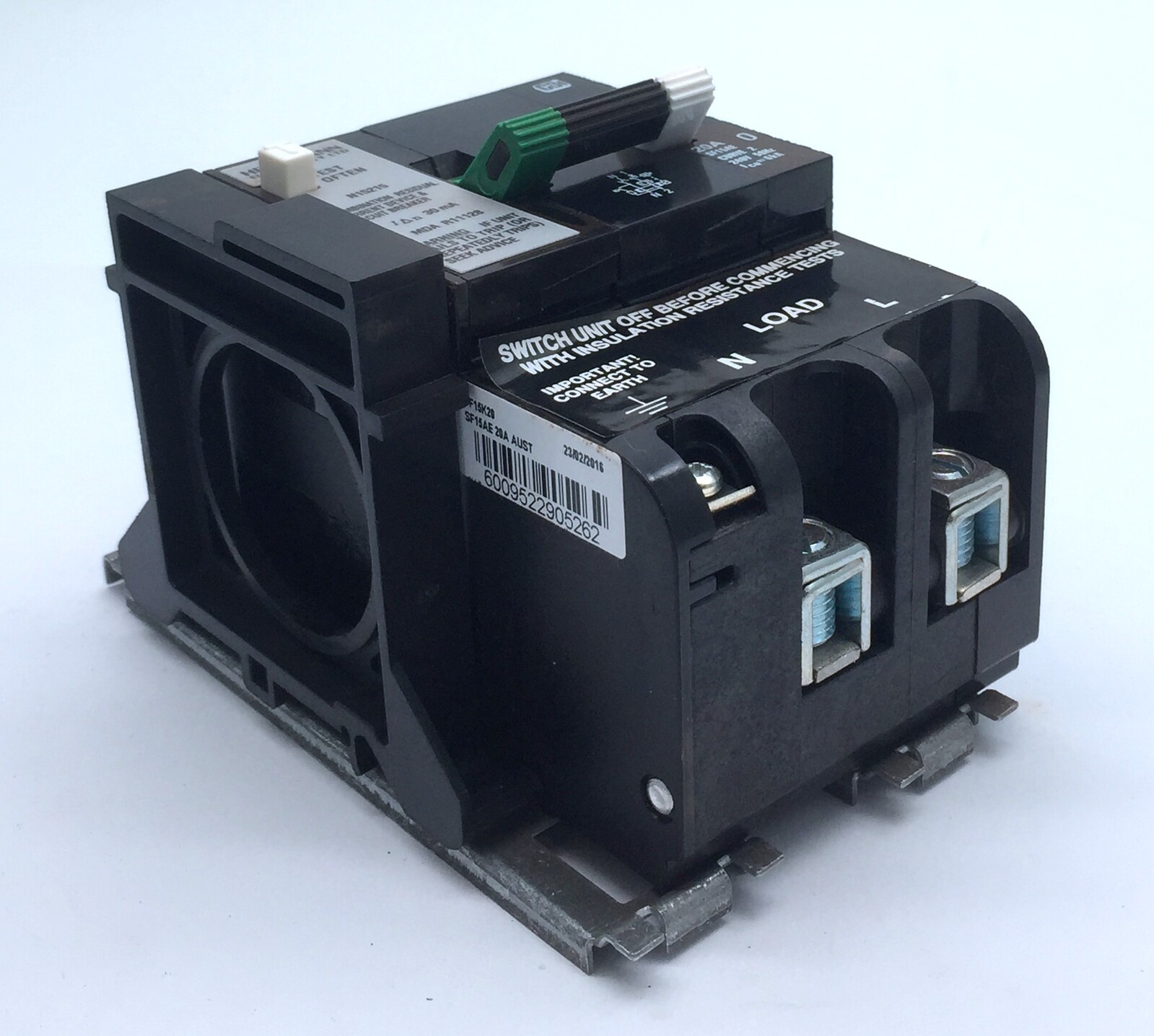 CBi Electric Heinelec SFISAE20 Combined RCD/MCB RCBO 6kA 20A 30mA 2P