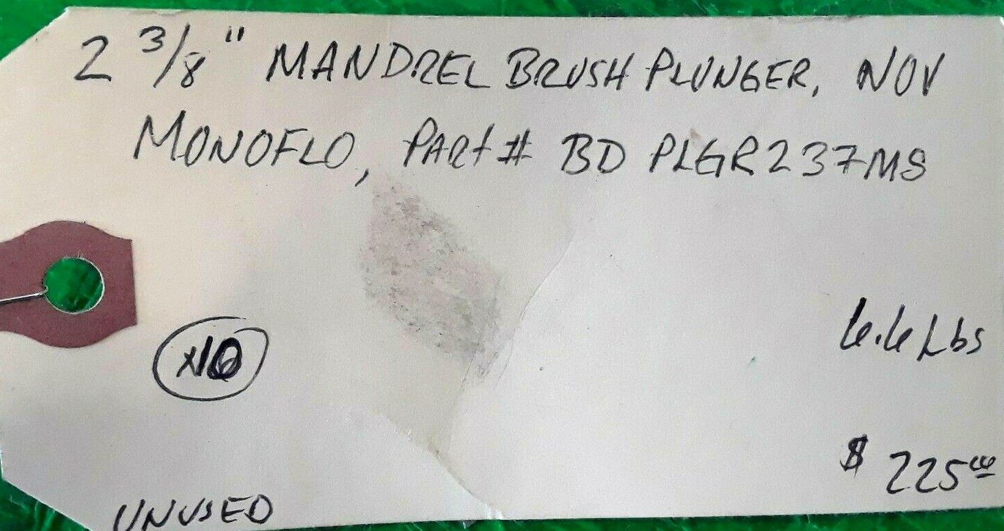 🟠 NOV MONOFLO 2 3/8″ BRUSH PLUNGER PESSCO IS OFFERING 1 UNUSED C043021-20-29 🗽
