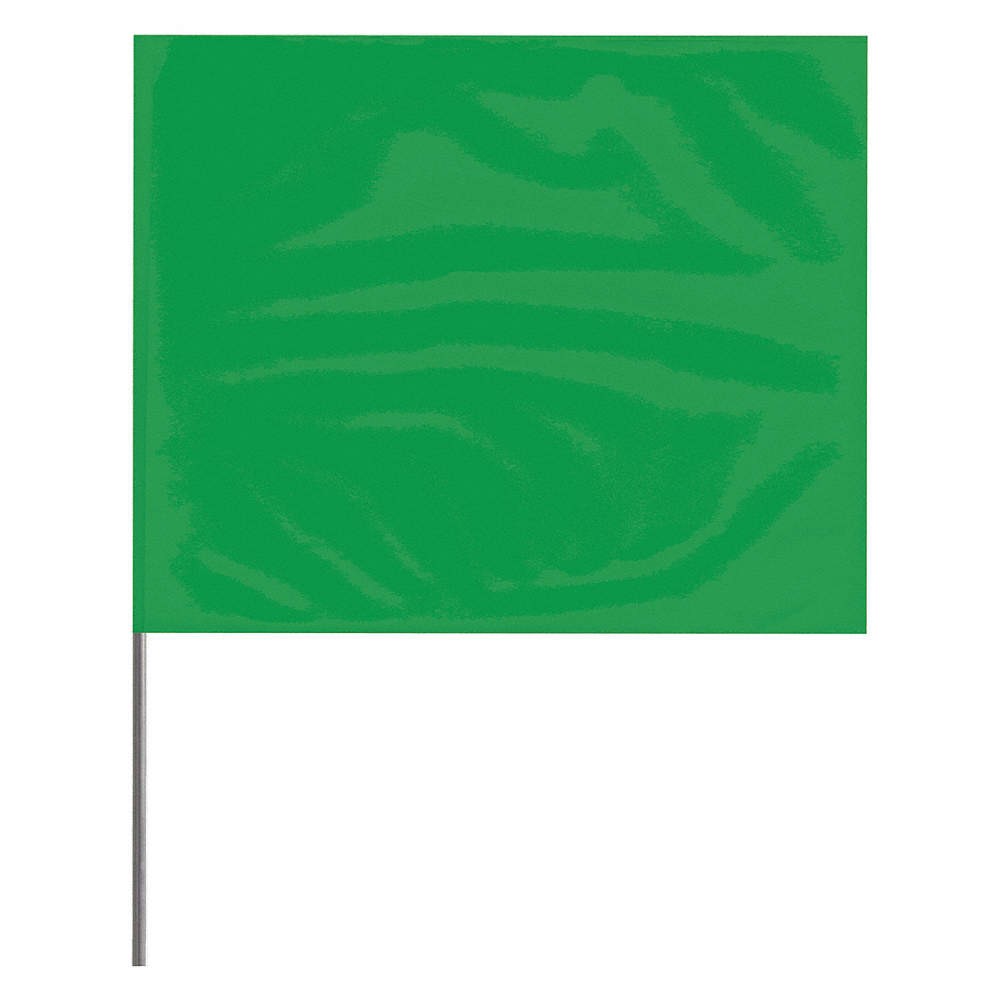 PRESCO PRODUCTS CO 4521G-200 Marking Flag,Green,Blank,PVC,PK100 8ANU2