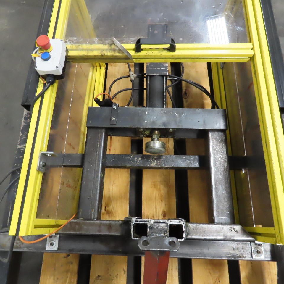 Custom Power Pneumatic Air Press Assembly 10″ Stroke W/ Safety Guard Enclosure