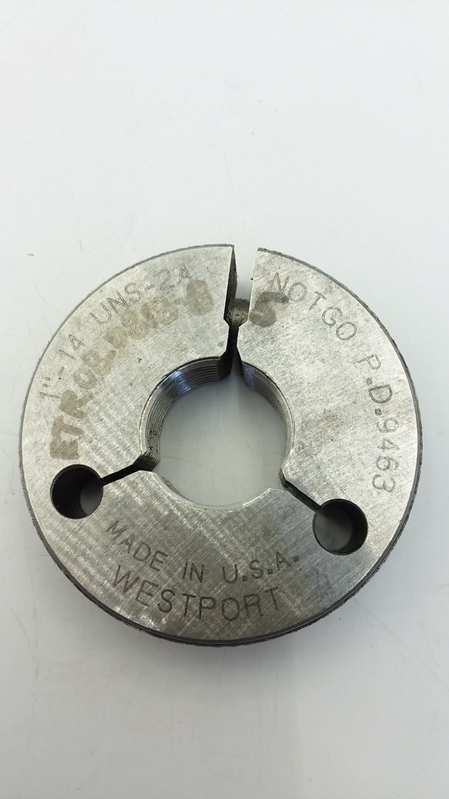 WESTPORT B99-973 THREAD RING GAGE SET 1″-14 UNS-2A GO P.D. .9463