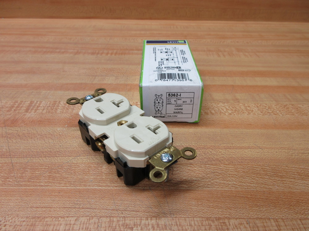 Leviton 5362-I Ivory Duplex Receptacle 5362I