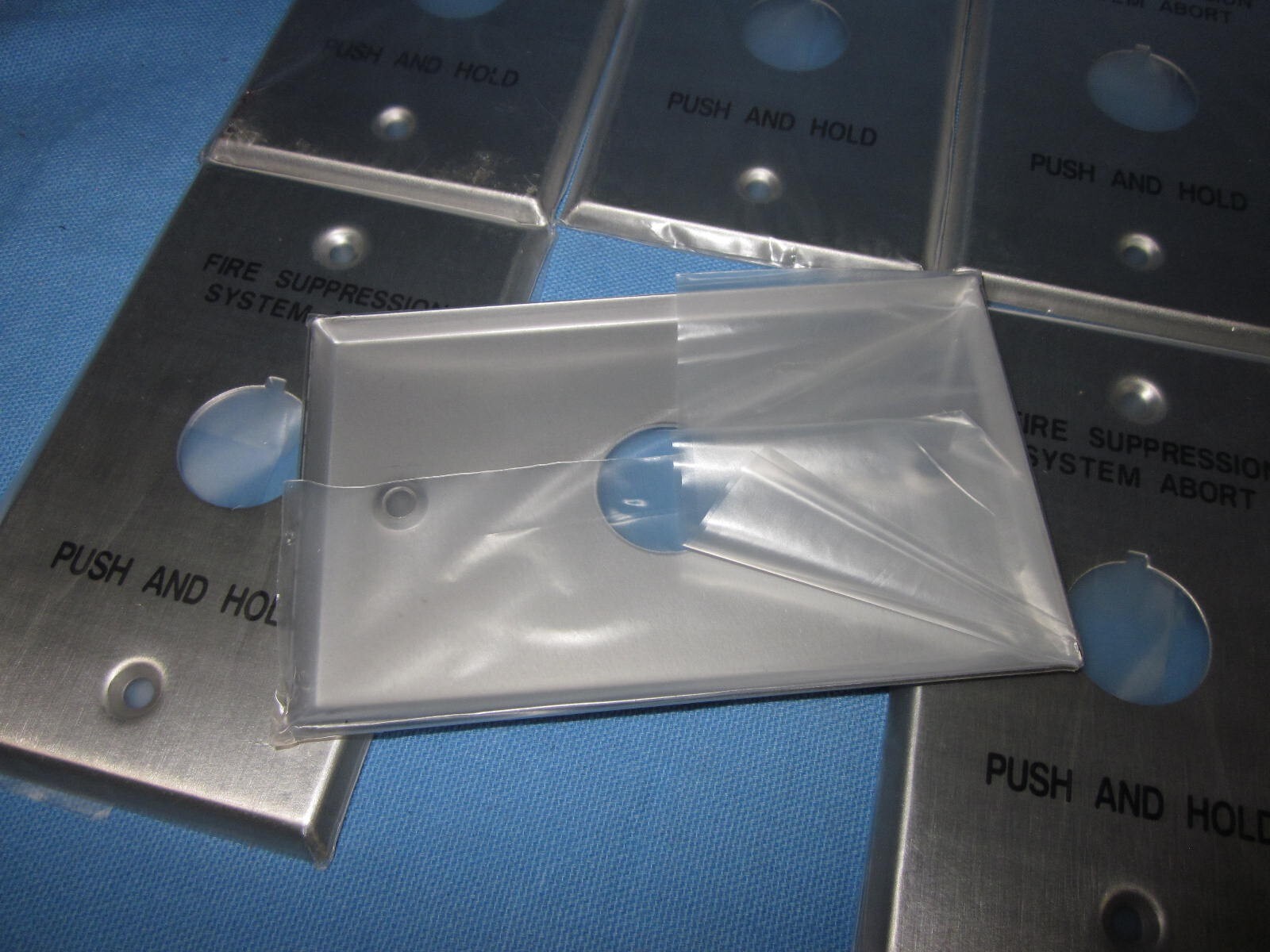 a Lot of 10 ~ Fire Suppression Abort Switch Button Cover Plates