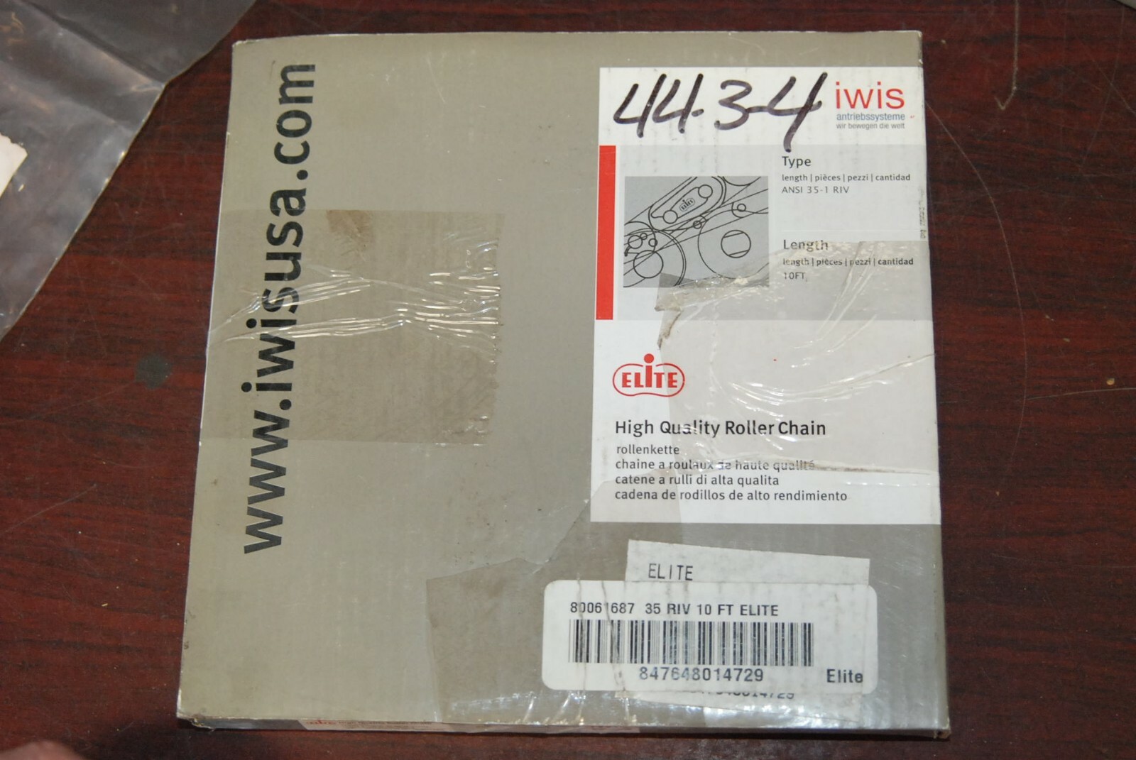 IWIS Elite 35-1-RIV, #35 Roller Chain, 10FT, New in Box