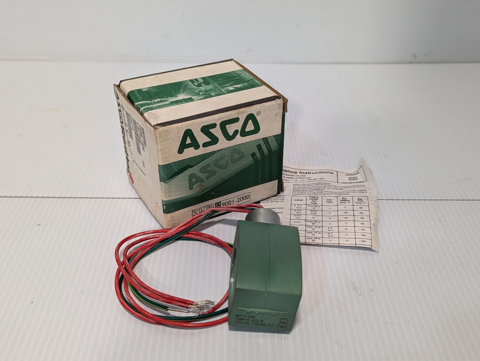 ASCO MP-C-080 coil, 238610-032-D, 120VAC/60Hz, 110VAC/50Hz