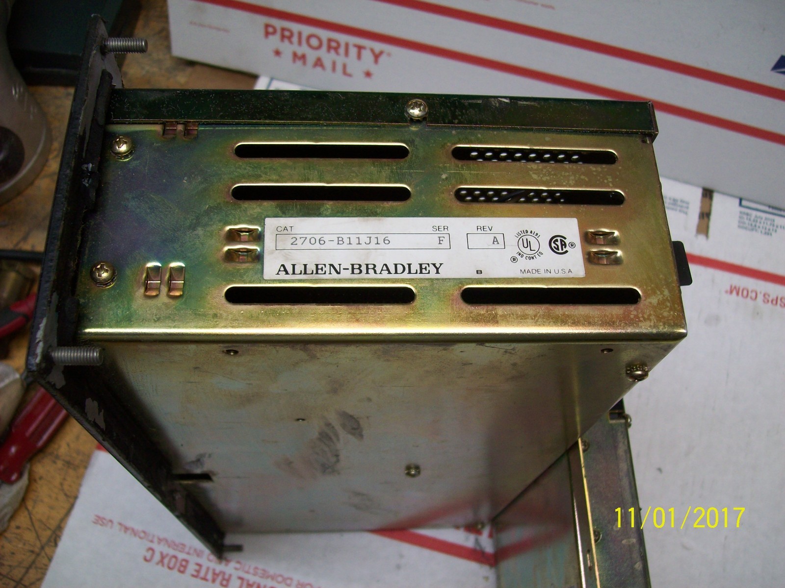 ALLEN BRADLEY DL20 DISPLAY 2706-B11J16 with INPUT CONVERTER 2706-NG1