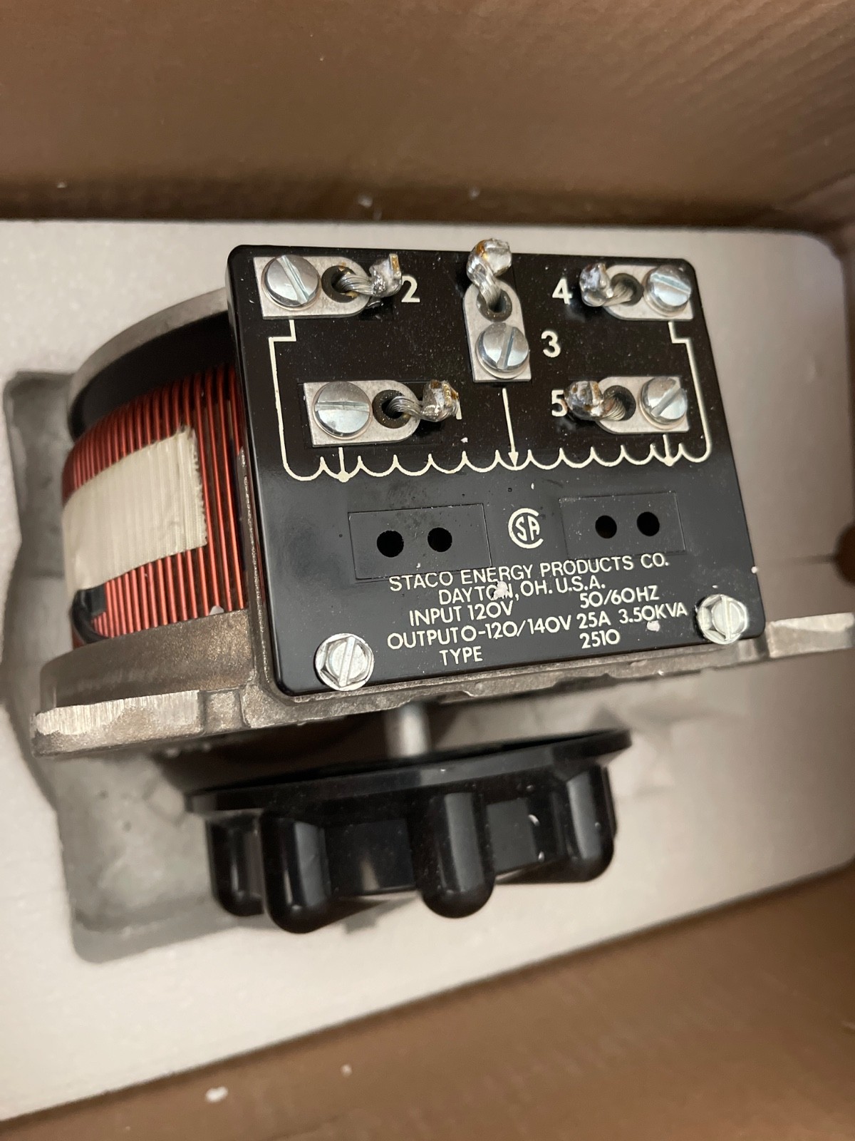 STACO ENERGY 2510 variable transformer new