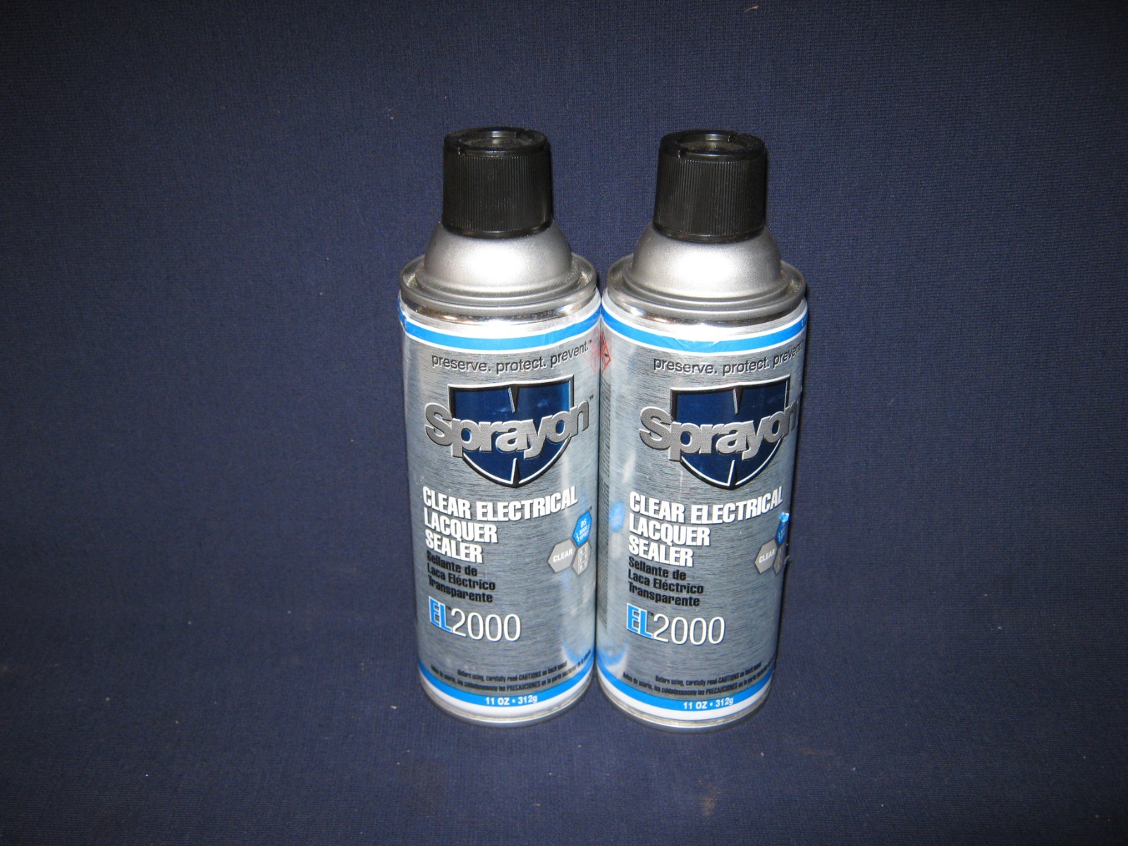 TWO {2} SPRAYON EL2000 11 OZ CLEAR ELECTRICAL LACQUER SEALER-FREE SHIP-BIN 6