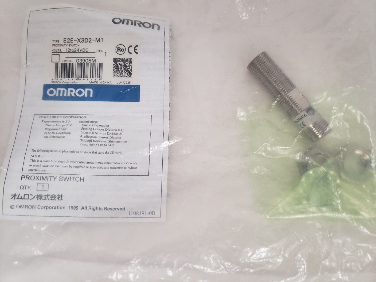 OMRON E2E-X3D2-M1 PROXIMITY SENSOR 12-24VDC NIB