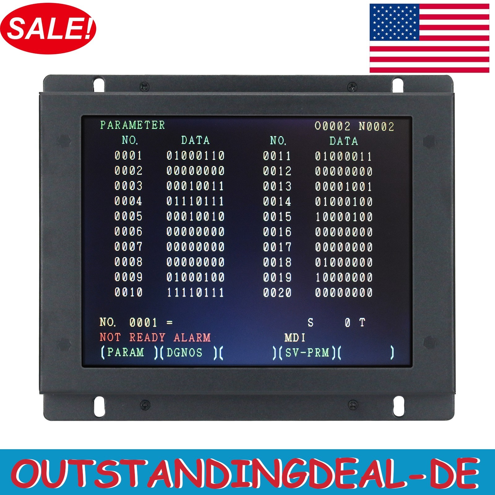 A61L-0001-0093 D9MM-11A 9″ LCD Monitor Replacement for FANUC CNC System CRT US&