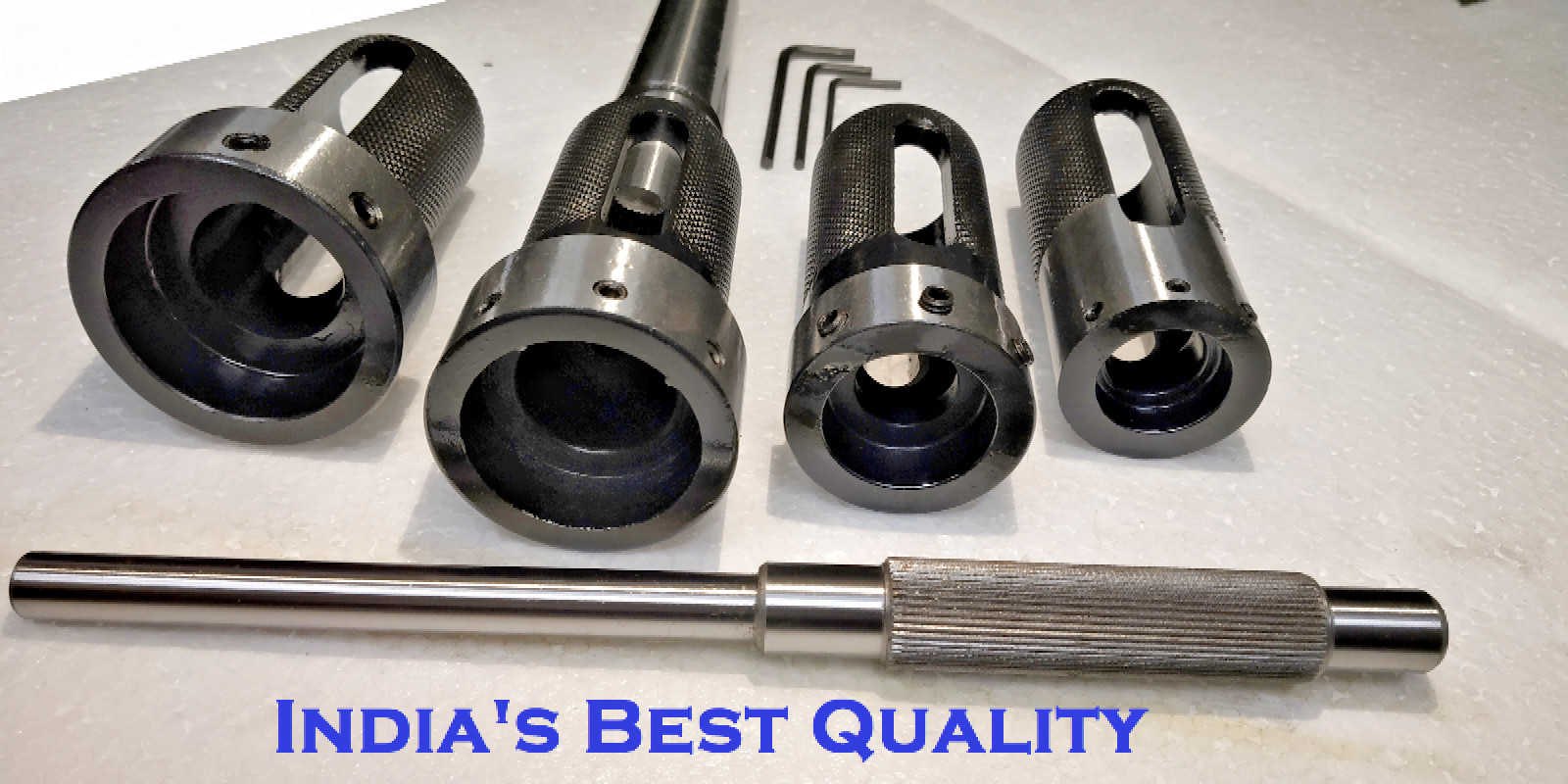 Lathe Tailstock Die Holder Set Of 4 Floating Type MT1 SHANK Holds Metric Die @