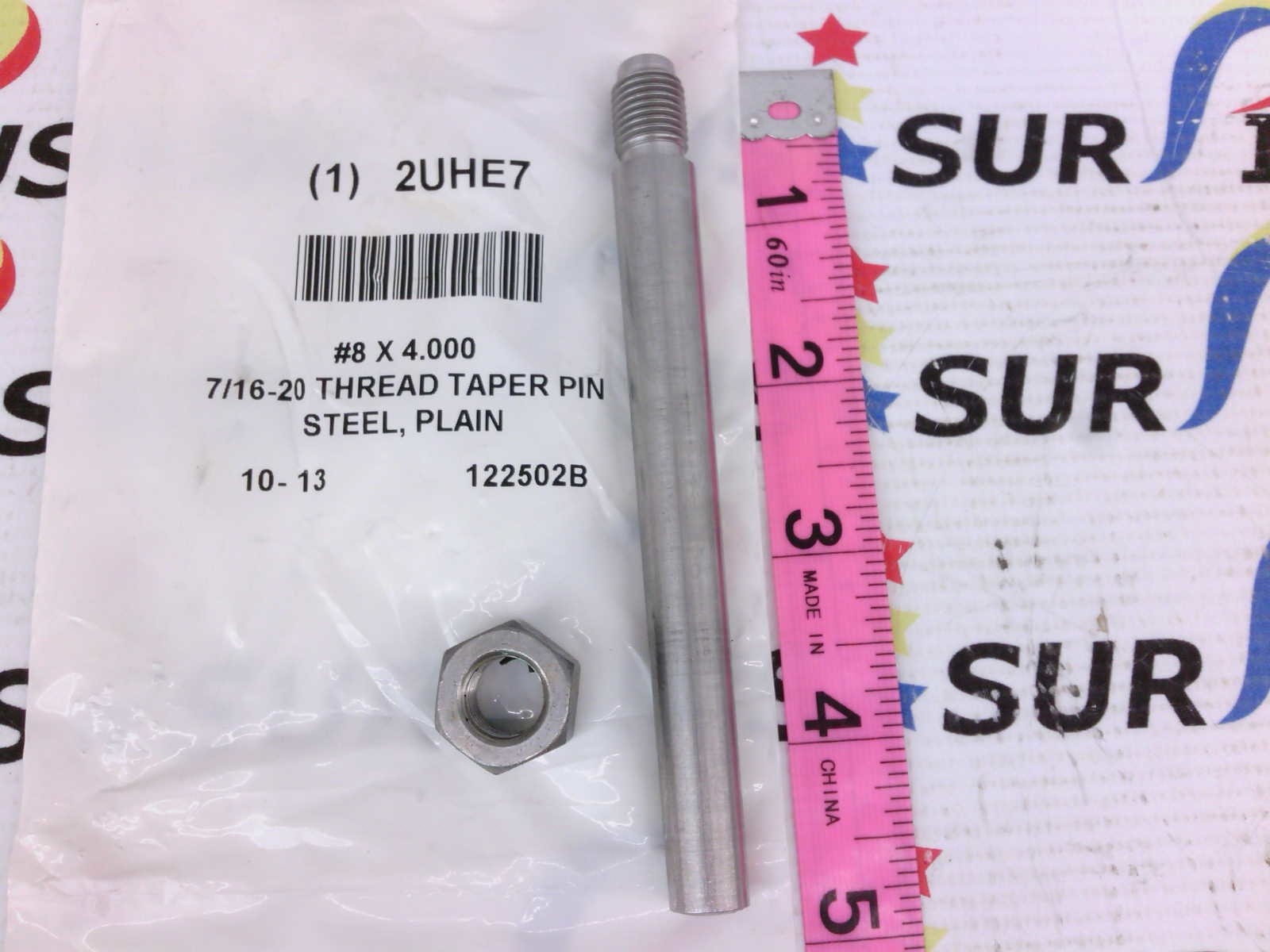 NSOP Stanlok TTP0800400PL #8 x 4 In. 7/16-20 Threaded Taper Pin Carbon Steel