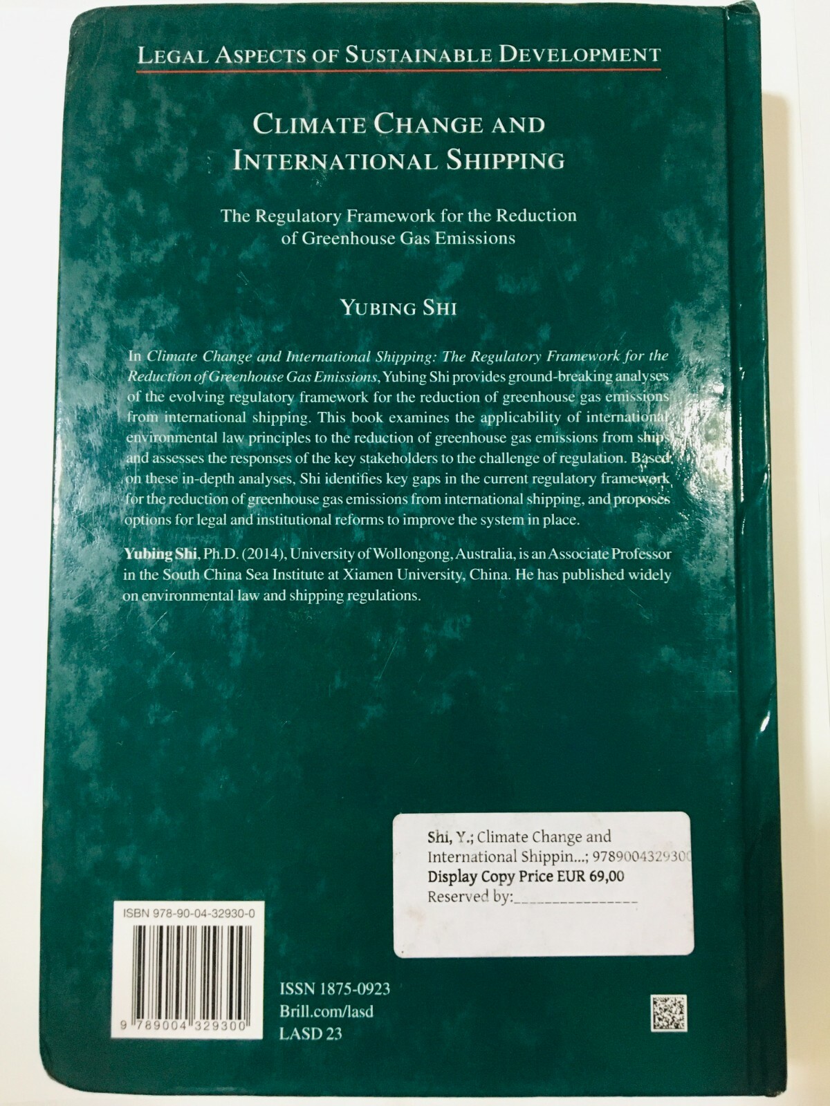 Climate Change and International Shipping by Yubing Shi