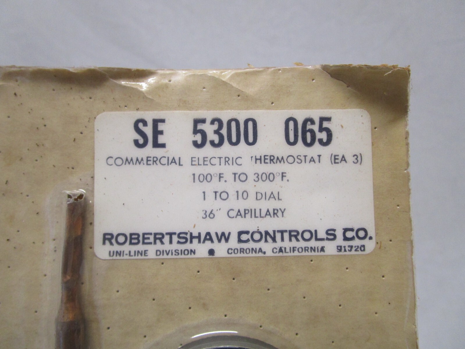 NEW ROBERTSHAW SE 5300 065 THERMOSTAT