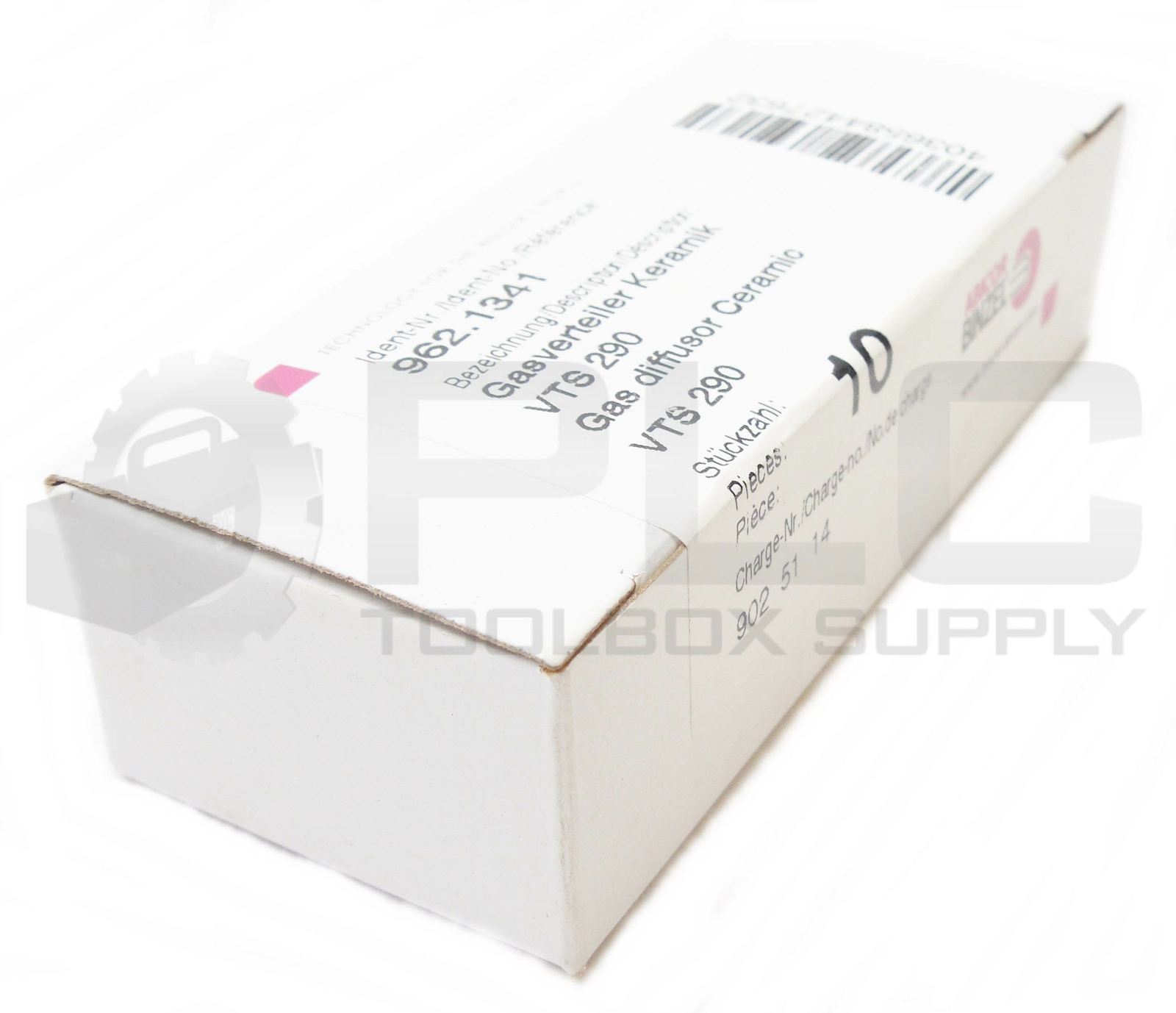 BOX OF 10 NEW SEALED ABICOR BINZEL 962.1341 GAS DIFFUSOR CERAMIC VTS-290
