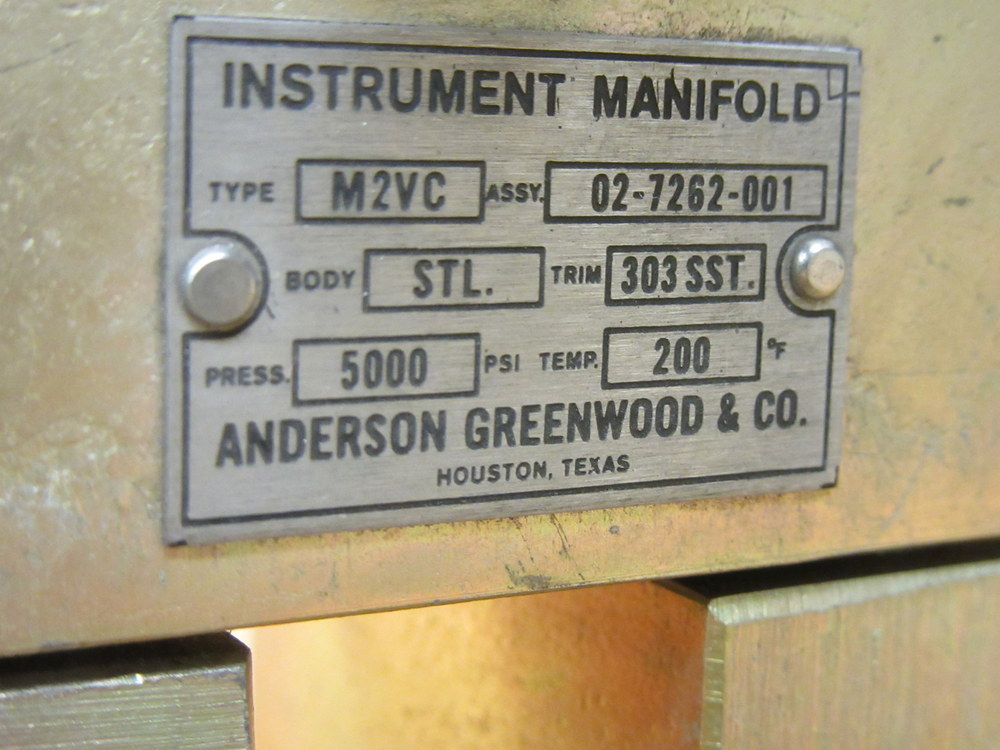 Anderson Greenwood 02-7262-001 Instrument Manifold M2VC