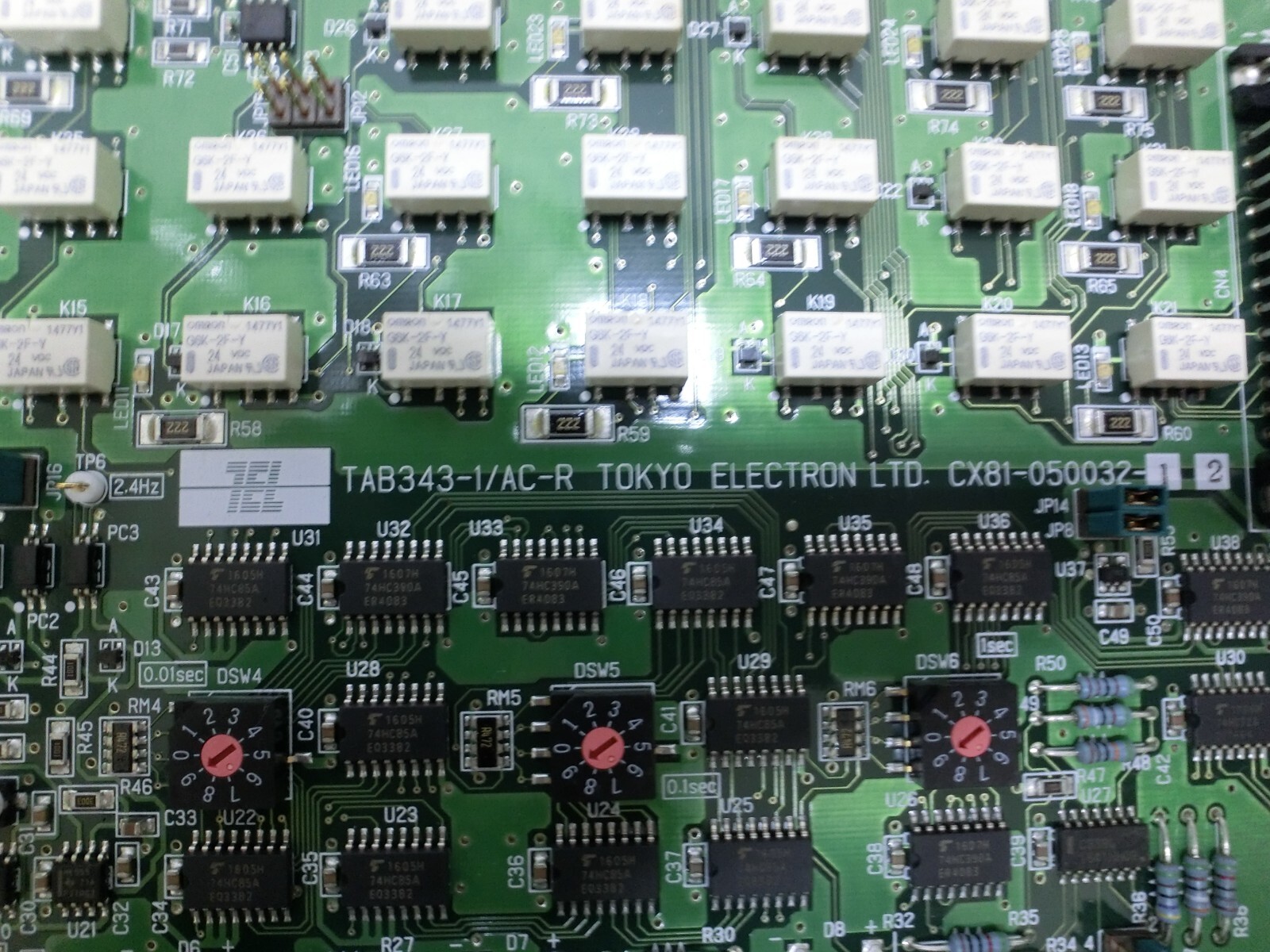TEL Tokyo Electron TAB343-1/AC-R Board,CX81-050032-12 Board,Used,Jp_,8798
