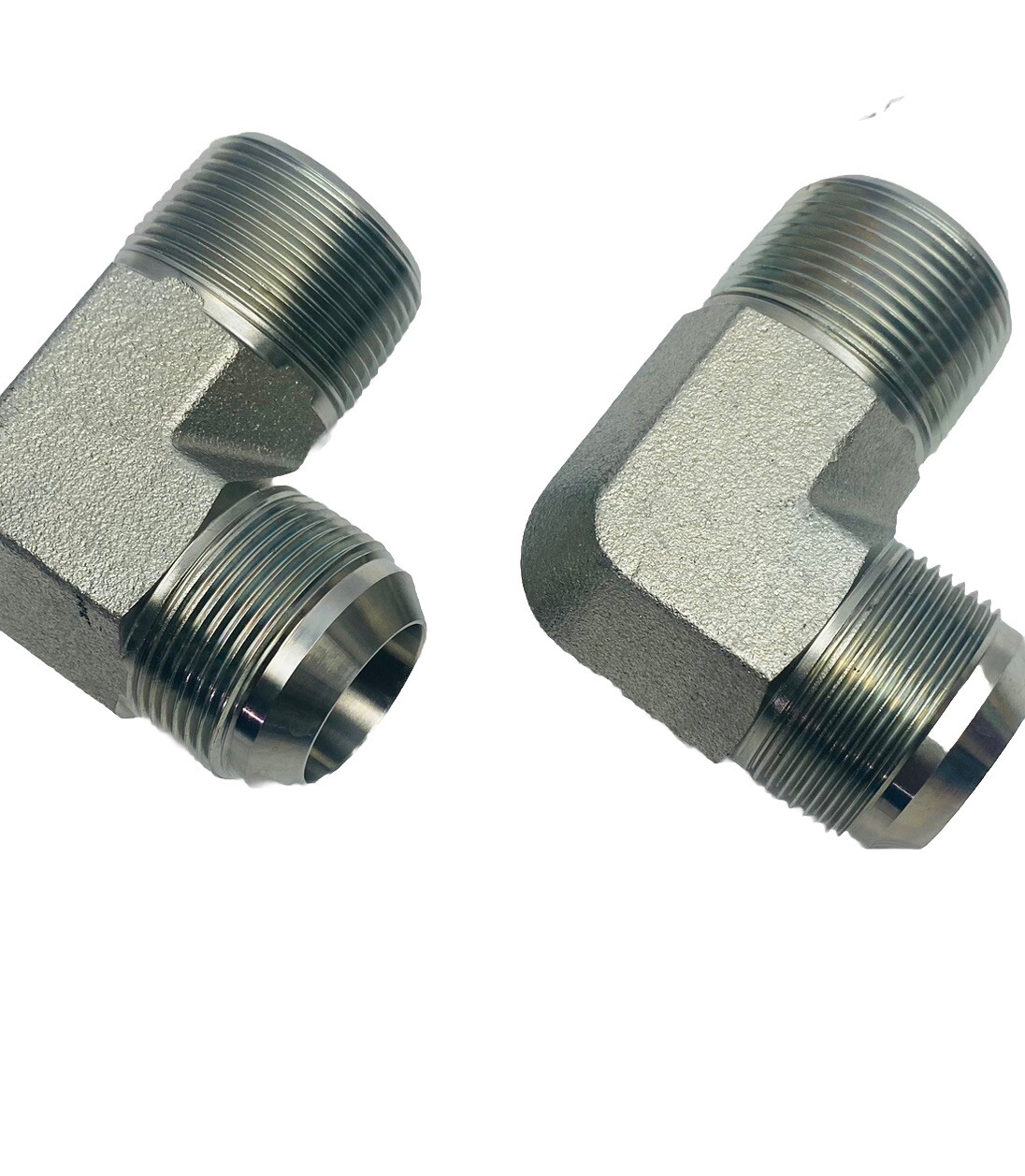 Lot Of 2, SMB-20 1-1/4″ 90° ELBOW HYDRAULIC MALE X MALE JIC PIPE SMA-20 1-5/8