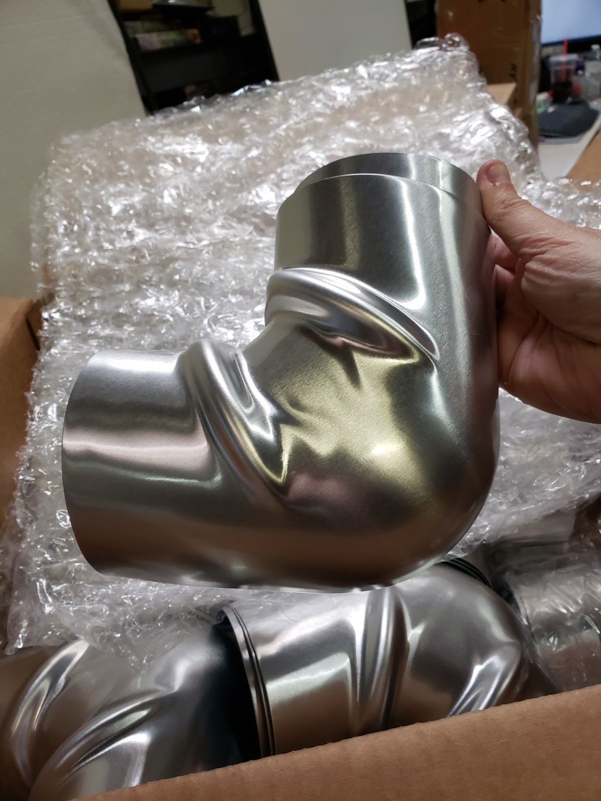 Box of 50 – Johns Manville Aluminum Elbow Covers 1/2 x 1-1/2 And 3/4 x 1-1/2
